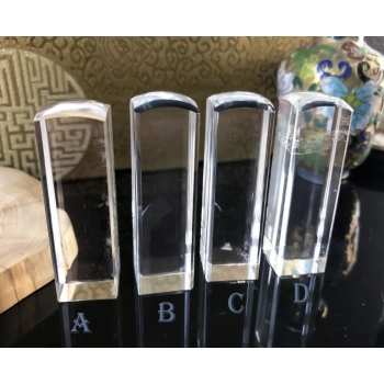 天然白水晶方印（編號I141）