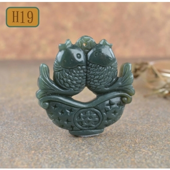 和田玉金錢雙魚（H18/H19）