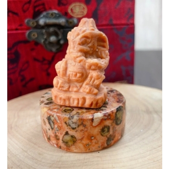 血舍利象鼻財神小擺件（V818）